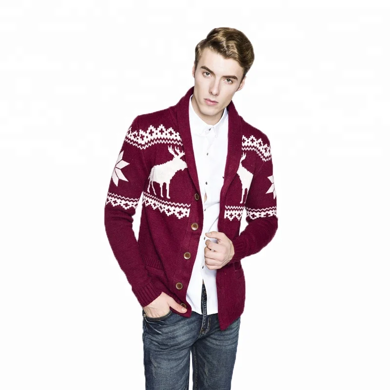 men's v neck christmas jumper