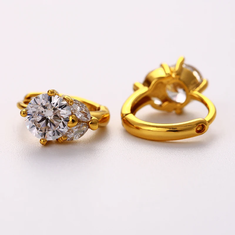 

Xuping gold 24K rhinestone earrings for women