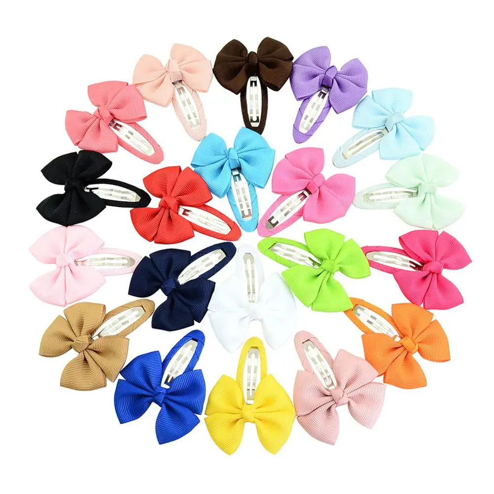

free shipping ribbon bow attach to BB clip for little girls, Picture/custom