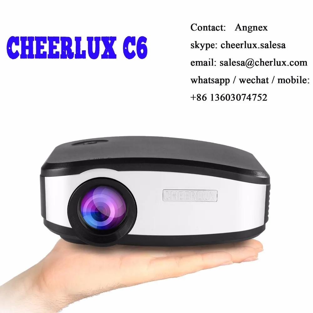 

Cheerlux C6 mini projector with 1200 lumens native 800*480 huge discount whole sale price, N/a