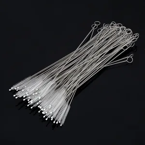 Image of Drop Shipping Straws Cleaner Drinking Pipe Straw Brush Nylon Stainless Steel Wire Cleaning Brush Straw