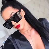 

Rimless fashion Latest sunglasses women Oversized Gradient color Womens sunglasses large 2020
