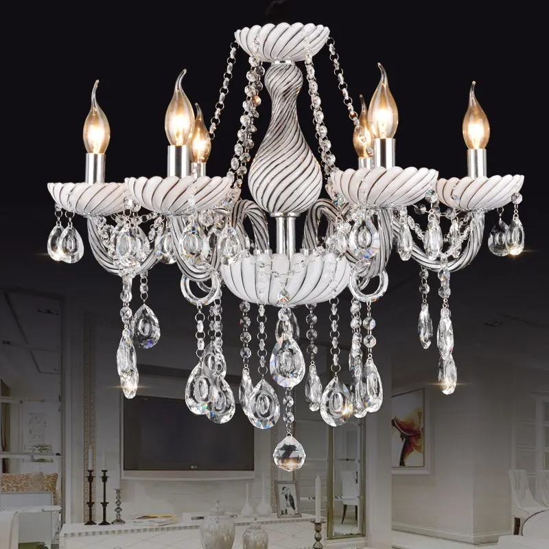 European style Indoor Lighting home/Banquet Hall/living room large white crystal pendant light