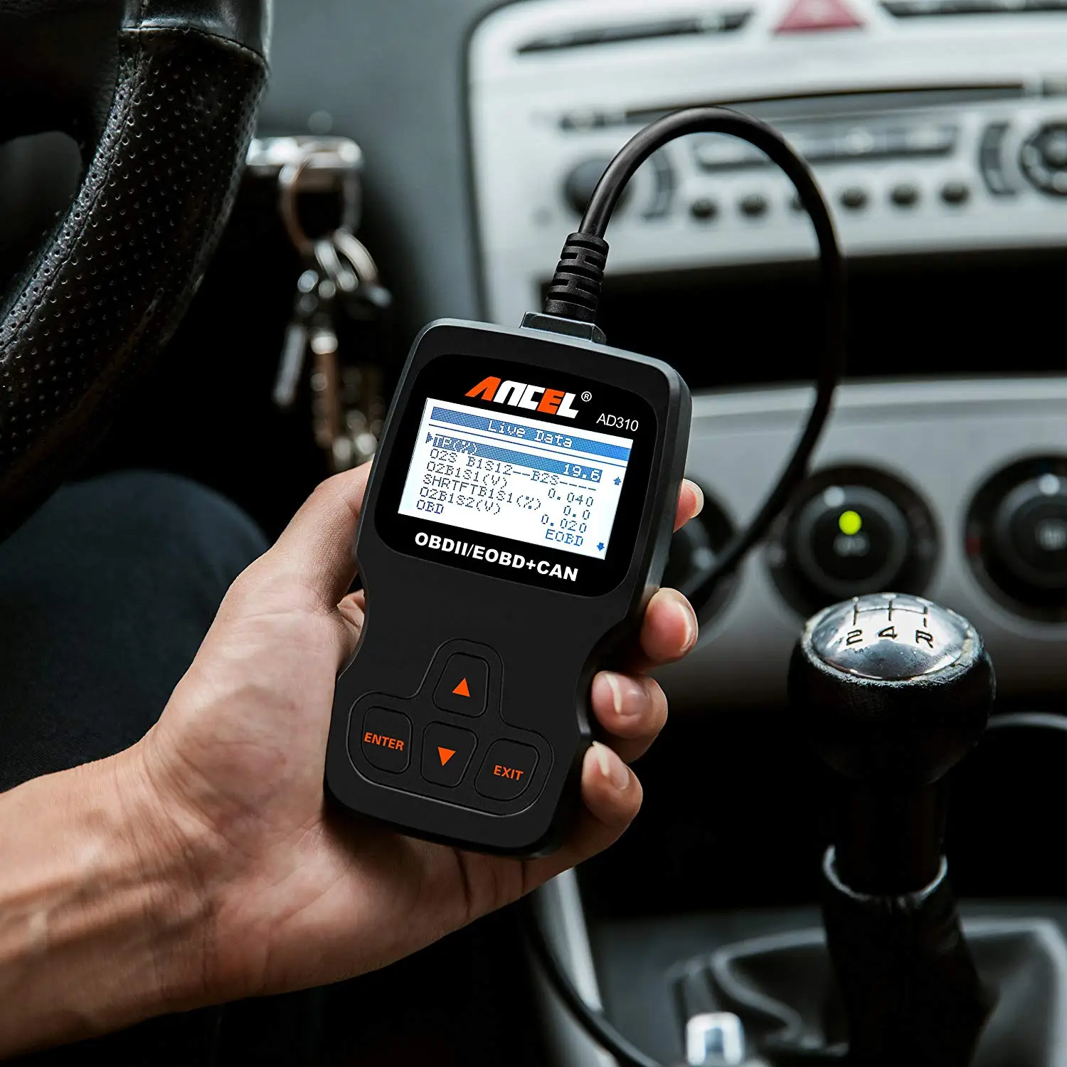 Orange ANCEL AD310 Classic Enhanced Universal OBD II Scanner Car Engine Fault Code Reader CAN Diagnostic Scan Tool