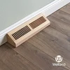 WELLAND Solid Hardwood Baseboard Vent/Grille Corner Base Wall Register 18 Inch