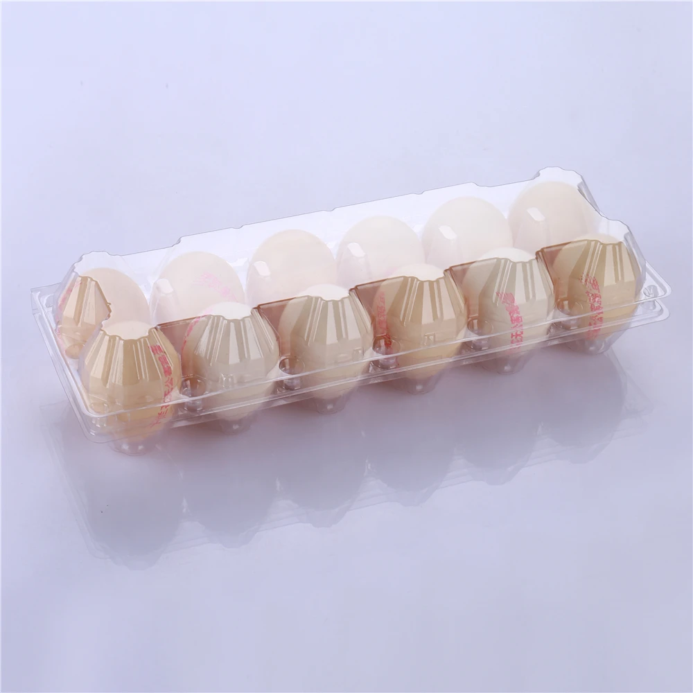 
Wholesale Clear 12 Cell Pack Plastic Tray Packaging plastic egg tray For Chicken Egg 