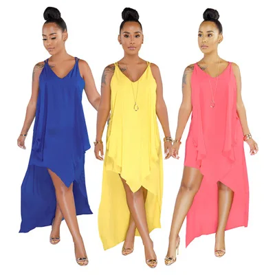 

F10306A 2019 woman summer stylish bandage dress, Red/ yellow/ blue