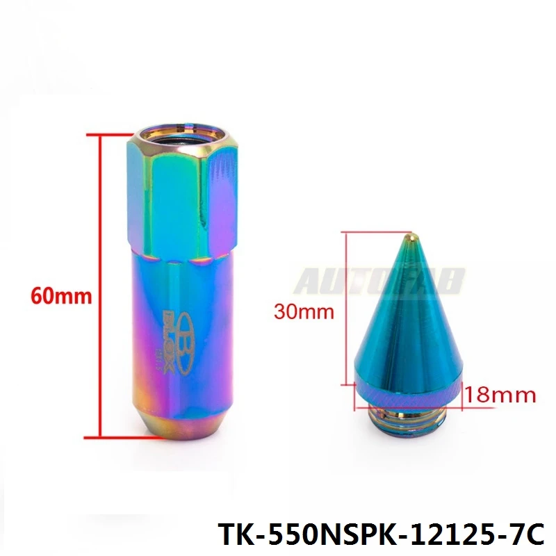 Autofab 20pc Blox Jdm Style Aluminum Extended Tuner Wheel Lug Nuts