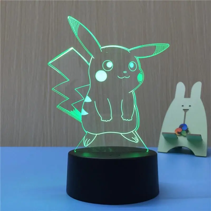 New Pokemon Lamp 3D Pikachu Night Light for Halloween Kids Toys Holiday Gifts