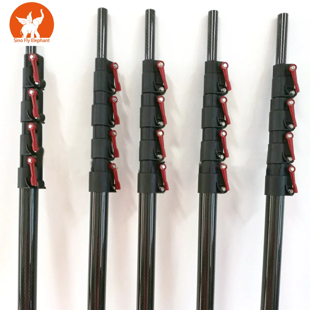 High Strength 60ft Carbon Fiber Telescopic Pole Factory Direct Buy