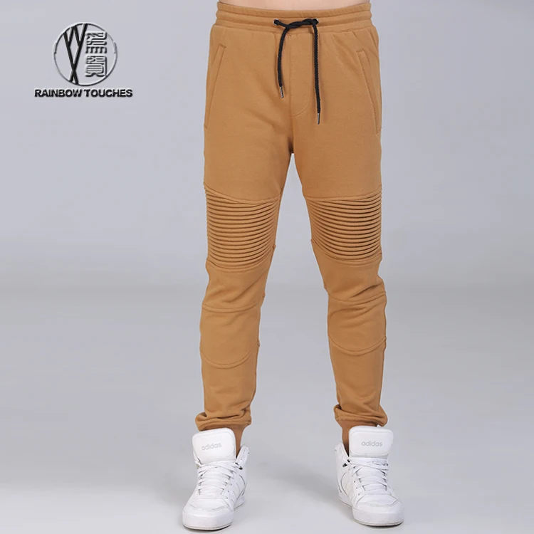 

2016 boy cool fit tan slim fit joggers with black drawstring