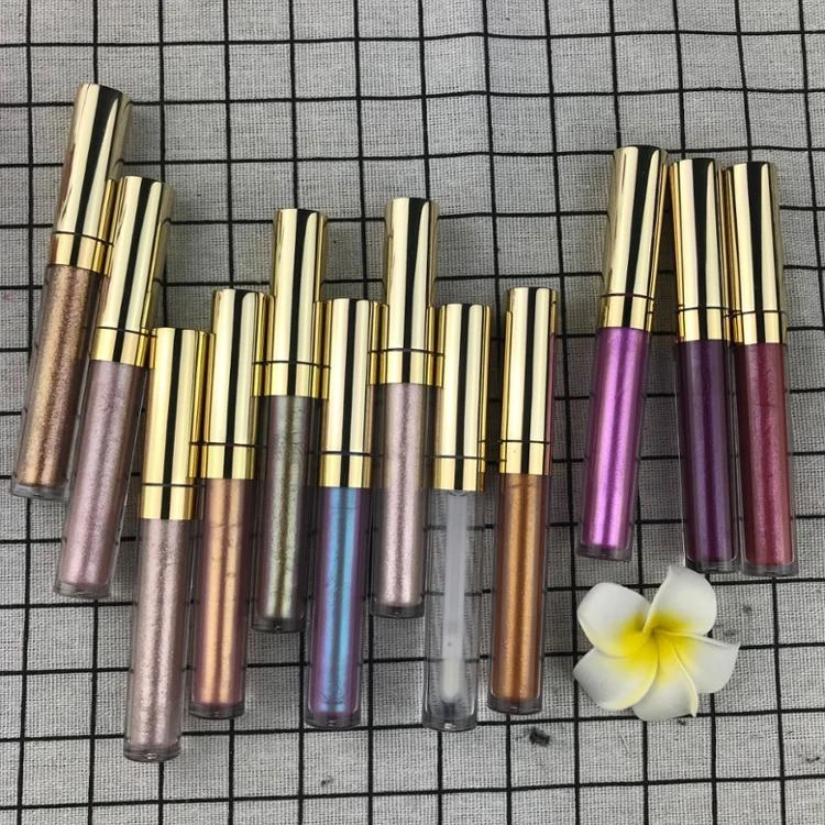 

no labels wholesale lipgloss vendors gold tube holographic clear shiny glitter lipgloss private label lip gloss