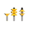 3pcs Classical profile Woodworking Rabbeting router bits for wood door case window frame Mortising Slotting tools