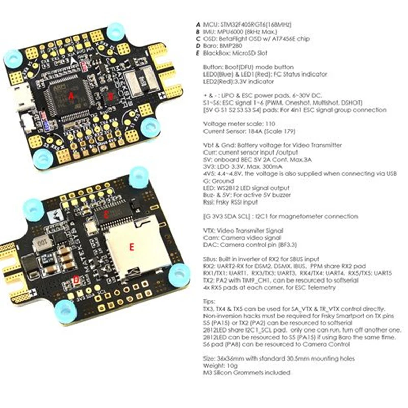 Matek f405ctr схема подключения