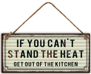 "stand the heat" corrugated iron wall decor