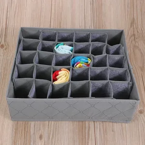 Hot 30 cells Bamboo underwear ties sock drawer closet organizer non-woven fabric storage box