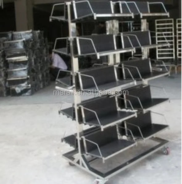 Factory wholesale Hanging basket ESD PCB Storage trolley/esd workshop trolley/esd smt reel storage cart