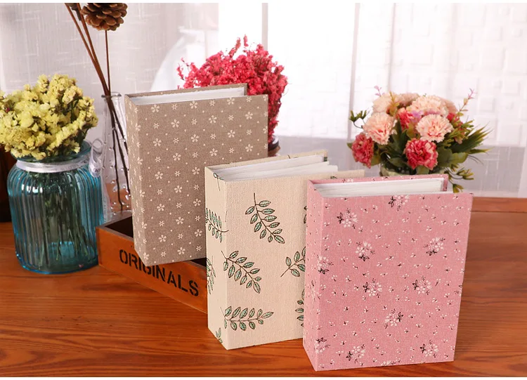 Novelty Style Floral Pattern Printing DIY Photo Album With 50 Inner Plastic Sheets