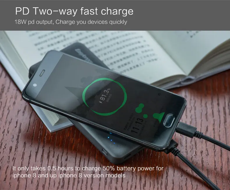 China other mobile phone accessories 10000mah battery bank for smart phone power+banks for Huawei super charge - ANKUX.COM