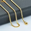 Custom wholesale Cheap Metal stainless steel 24k gold jewelry chain necklace for men