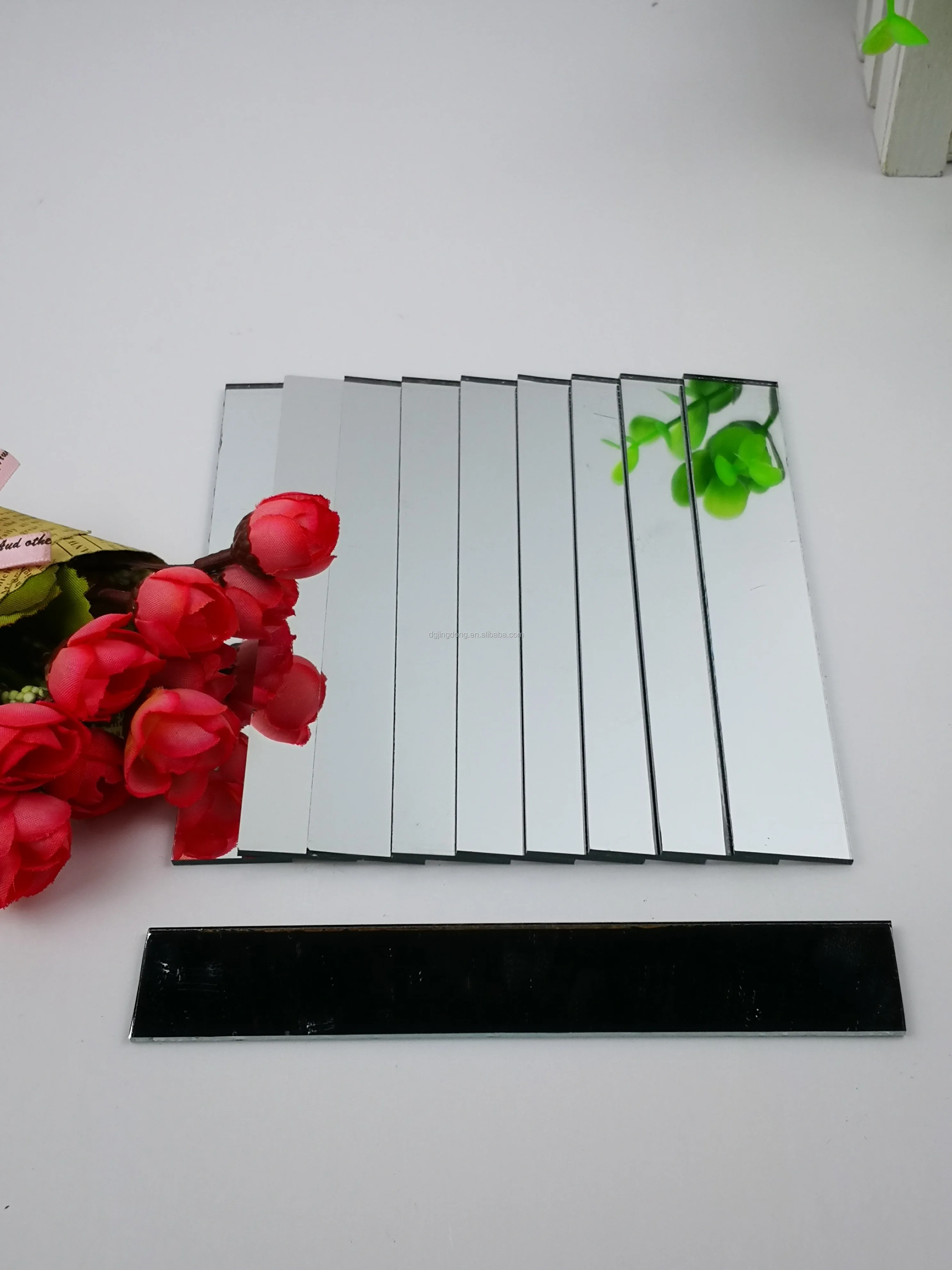 Mini Square Glass Craft Mirrors Bulk Wholesale Mirror Mosaic Tiles