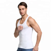 

Wholesale cotton rib mens white gray solid tank top men fitness