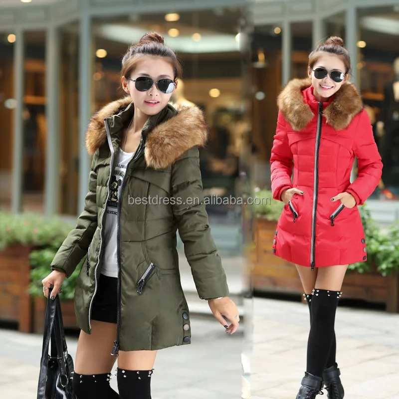 

Women Thicken Warm Winter Coat Hood Parka Overcoat Long, As shown