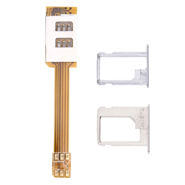 

Original Extend Dual SIM Card Adapter for Phone 6 / 5 & 5s Hot Sale Card slot