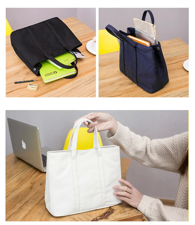 Wholesale Canvas Tote Bag Waterproof Canvas Brand Modern Women Handbag
