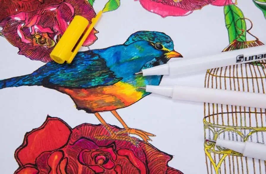 
Dual Tip Brush Pens 24 Pack Color Fine Pen Felt Tips Sketch Coloring Marker Set 