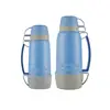 PP Body Thermos Glass Refill Vacuum Flask with 3 Cups