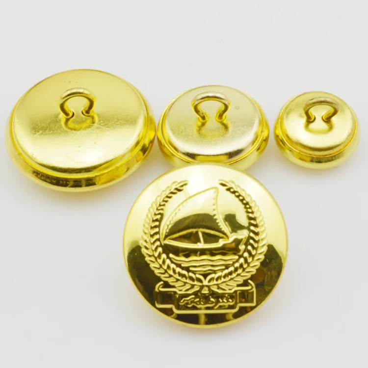 Gold Sewing Type Customized Metal Screw Button For Navy Uniform - Buy ...