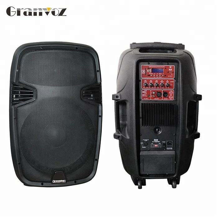 

PAPJ-15ALP 15 inch amplifier active speaker with handle and wheel, Black