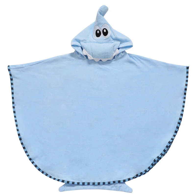 Mignon Requin Bleu Serviette De Plage A Capuche Bebe Piscine Serviettes Poncho Peignoir A Capuche Couverture Pour Toute L Age De L Enfant Et Enfant En Bas Age Enfants Buy Serviette De