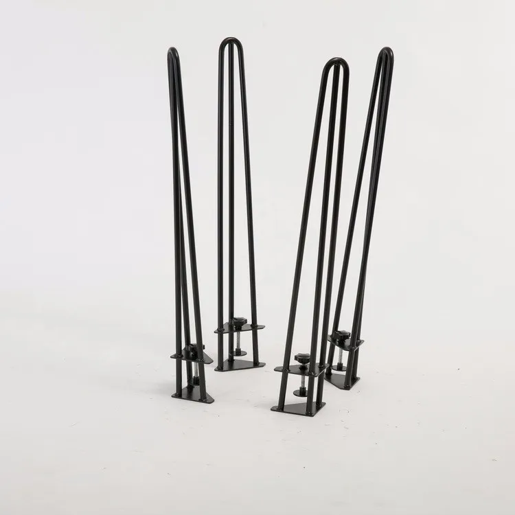 Adjustable Hairpin Legs 3 Rod Design 4 30 Inch Furniture Metal Legs