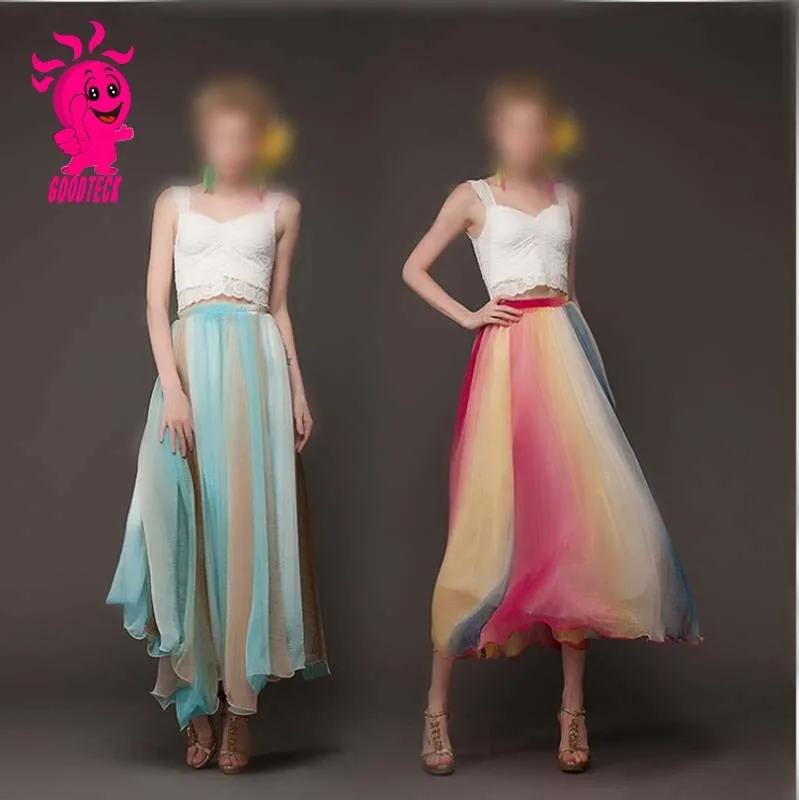 

2015 hot sale rainbow skirt for women with fashion design