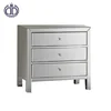 bathroom furniture mirrored nightstand chest cabinet mirrored glass nightstand with 3 drawers
