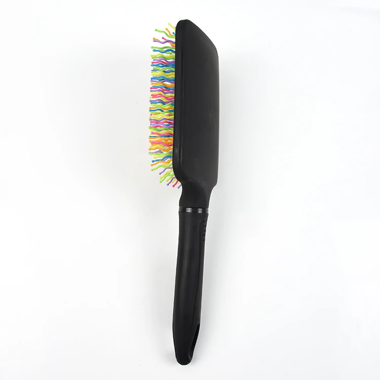 Natural Paddle Hairbrush Custom Rainbow Hair Brush For Woman Buy