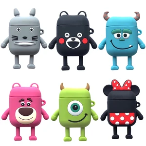 OEM custom Cute earphone accessories 3D cartoon animal Strawberry bear Monster University Mickey for airpods case cover