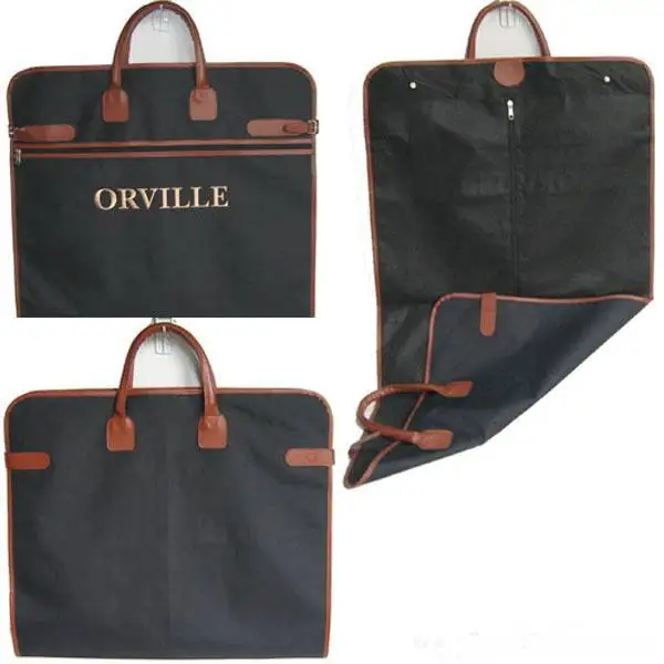 Polyester Garment Bag With Leather Handle Buy Polyester Garment Bag