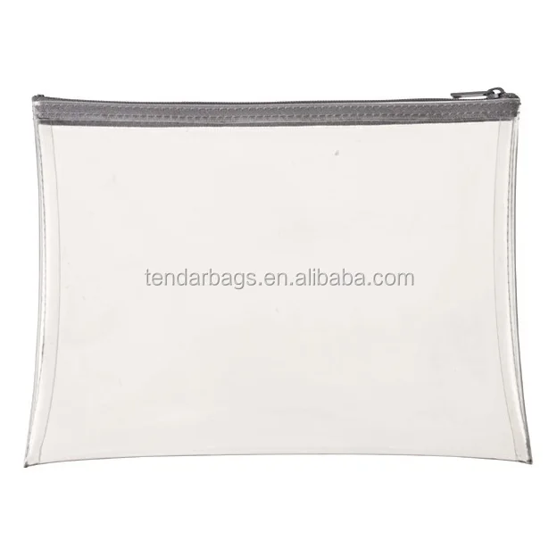 

China Cheap Plastic Sewed PVC Clear Zipper Pouch For Cosmetic Gift Packing