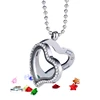 Heart Shape Gemstone Glass Bottle Diamond Necklace Pendant