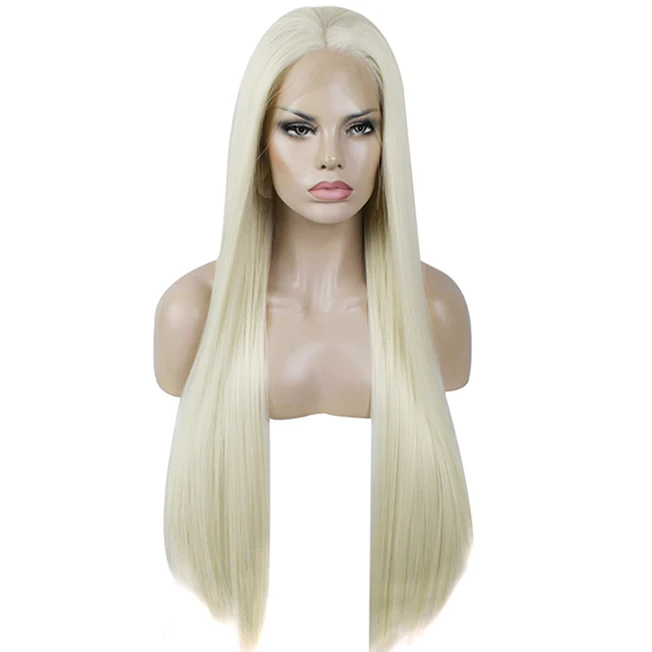 

Top Quality Virgin Human Hair High Density Platinum Blonde 613 Full Lace Wig European Hair Lace Wig