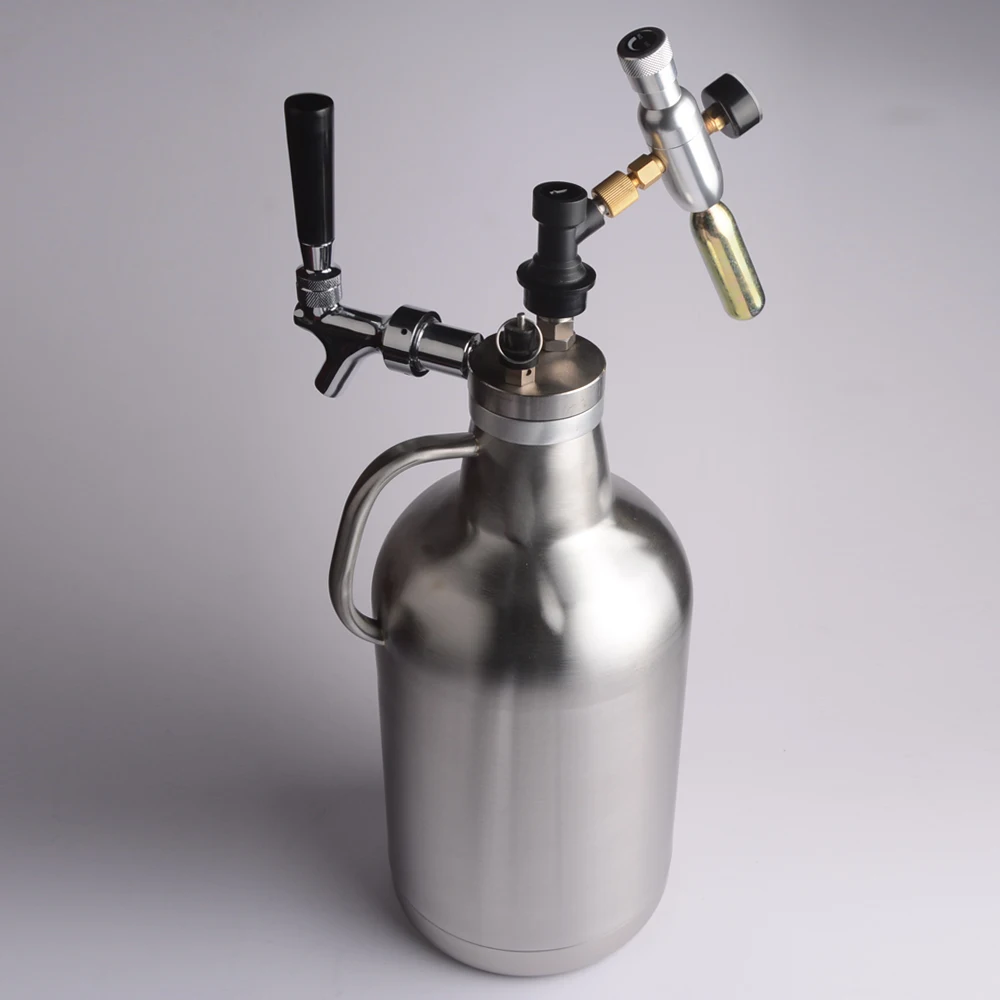 

Custom logo 5L 2L 1L 500ml silver black Stainless Steel beer growler