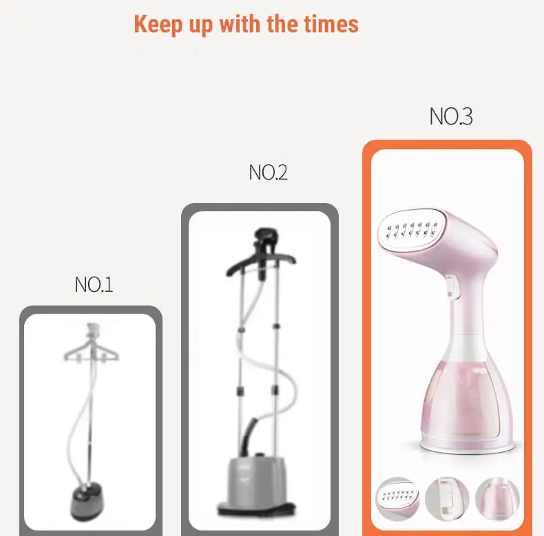 Fast Heat up and Auto Off Clothes Steamer with 280ML Capacity and Removable Brush for Home and Travel