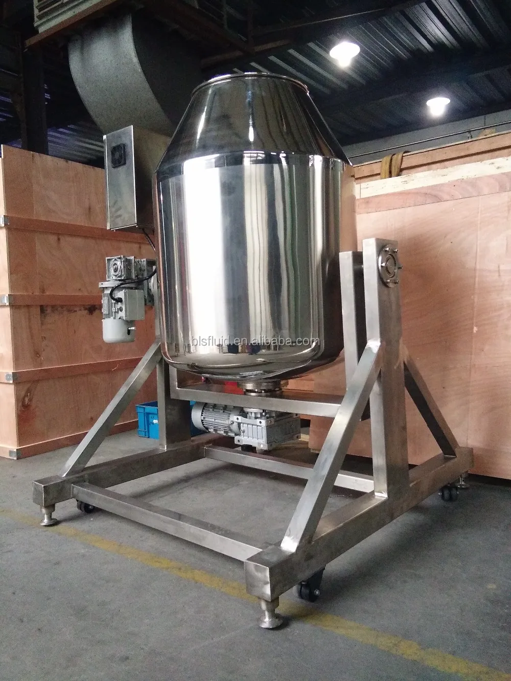 Small Industrial Steel Rotary Drum Mixer Cosmetic Dry Powder Blending Equipment Buy Rotary