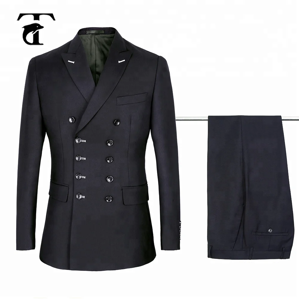 

European Double Breasted Business Coat Pant Men Suit