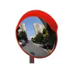 Acrylic material easy installation circular orange outdoor convex mirror with a swivel mounting bracket