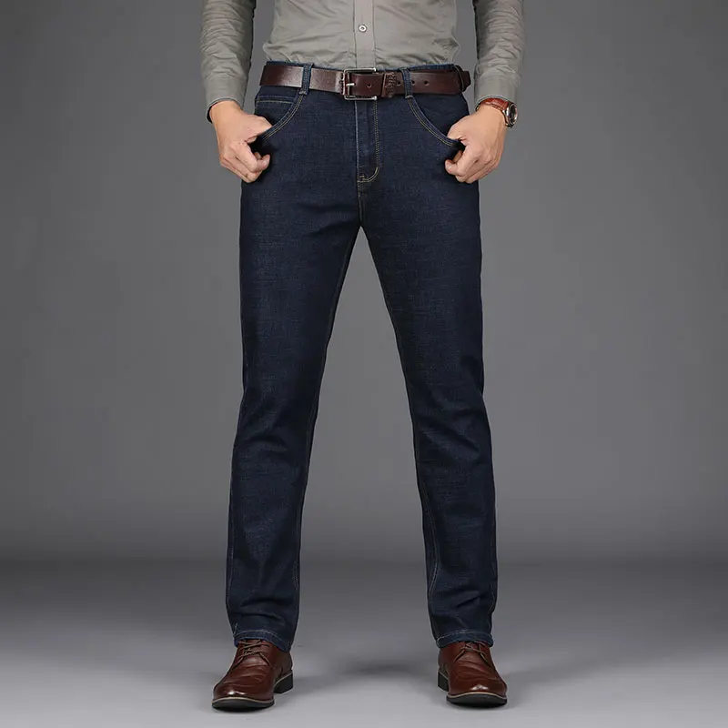 51MST1802 Autumn And Winter New Business Casual Denim Straight  Men's Jeans