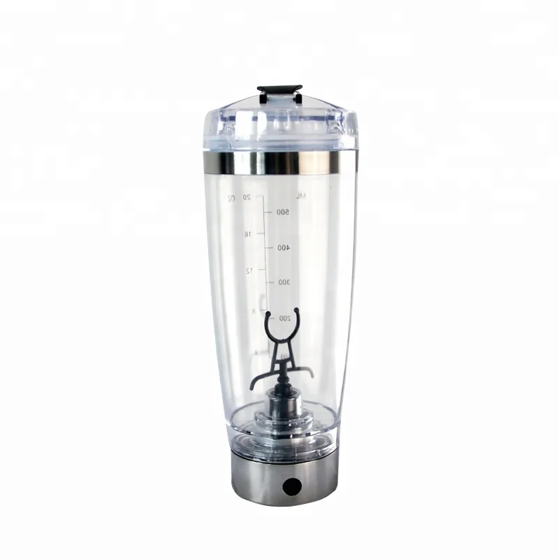 

OEM Promotional BPA Free Gym 600ml Mixing Bottle Electric Protein Shaker, Red;black;golden;silver